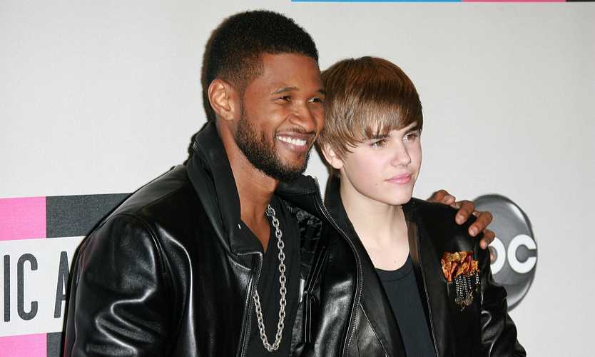 Usher and Justin Bieber
